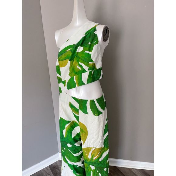 FARM RIO
Monstera One-Shoulder Linen-Blend Jumpsuit - Picture 5 of 9